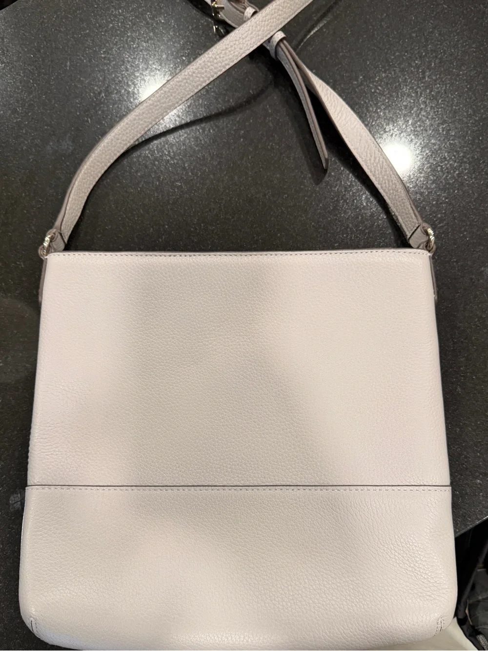 kate spade Pebbled Leather Crossbody in Light Gray - Picture 3 of 4